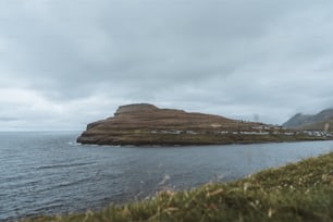 a small island in the middle of a body of water