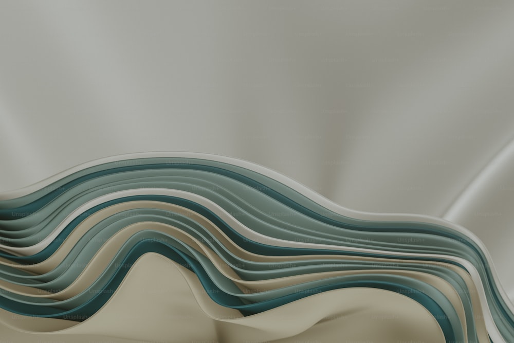 白と青の抽象的背景に波線