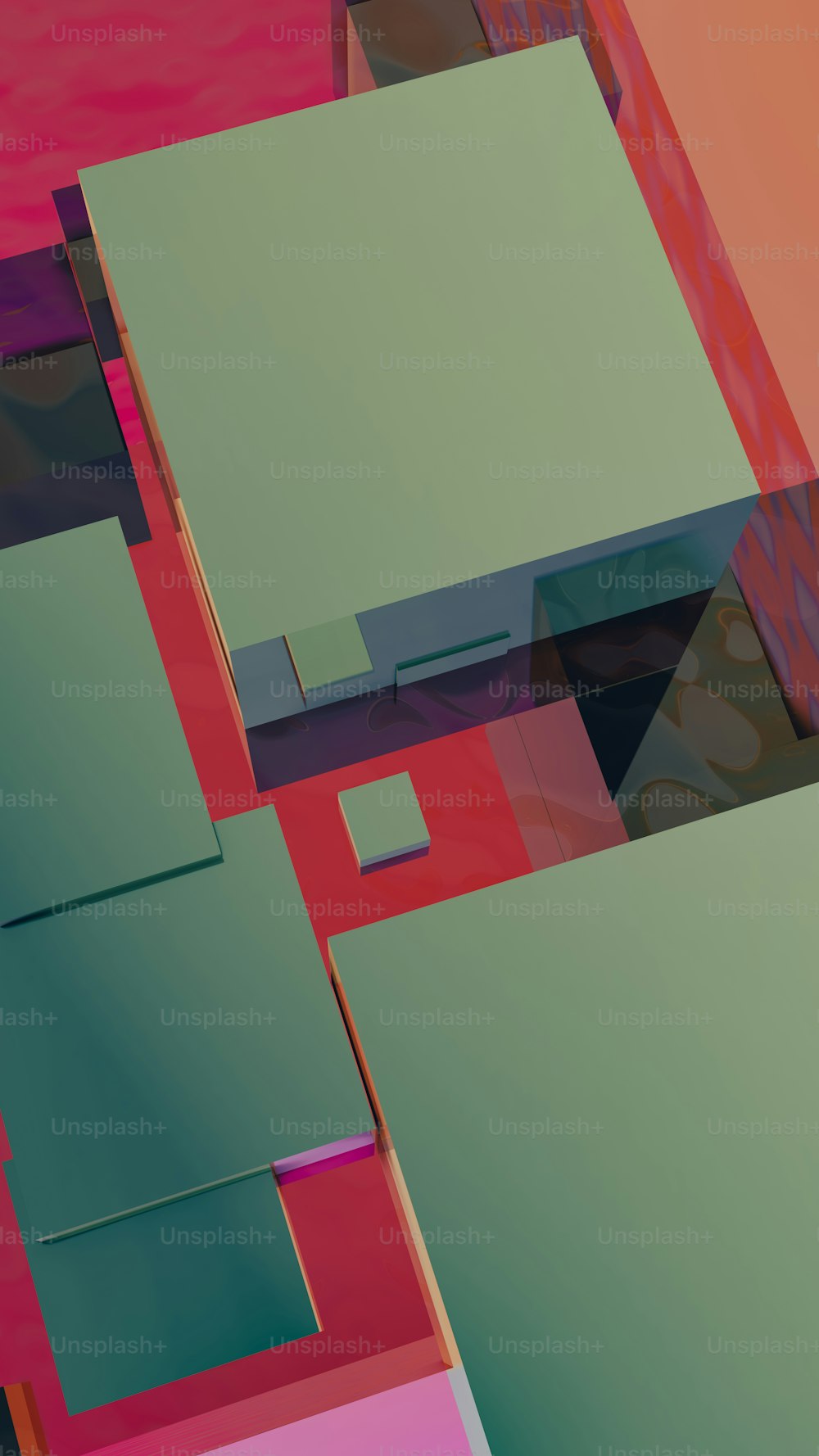 Una imagen abstracta de un grupo de cuadrados y rectángulos