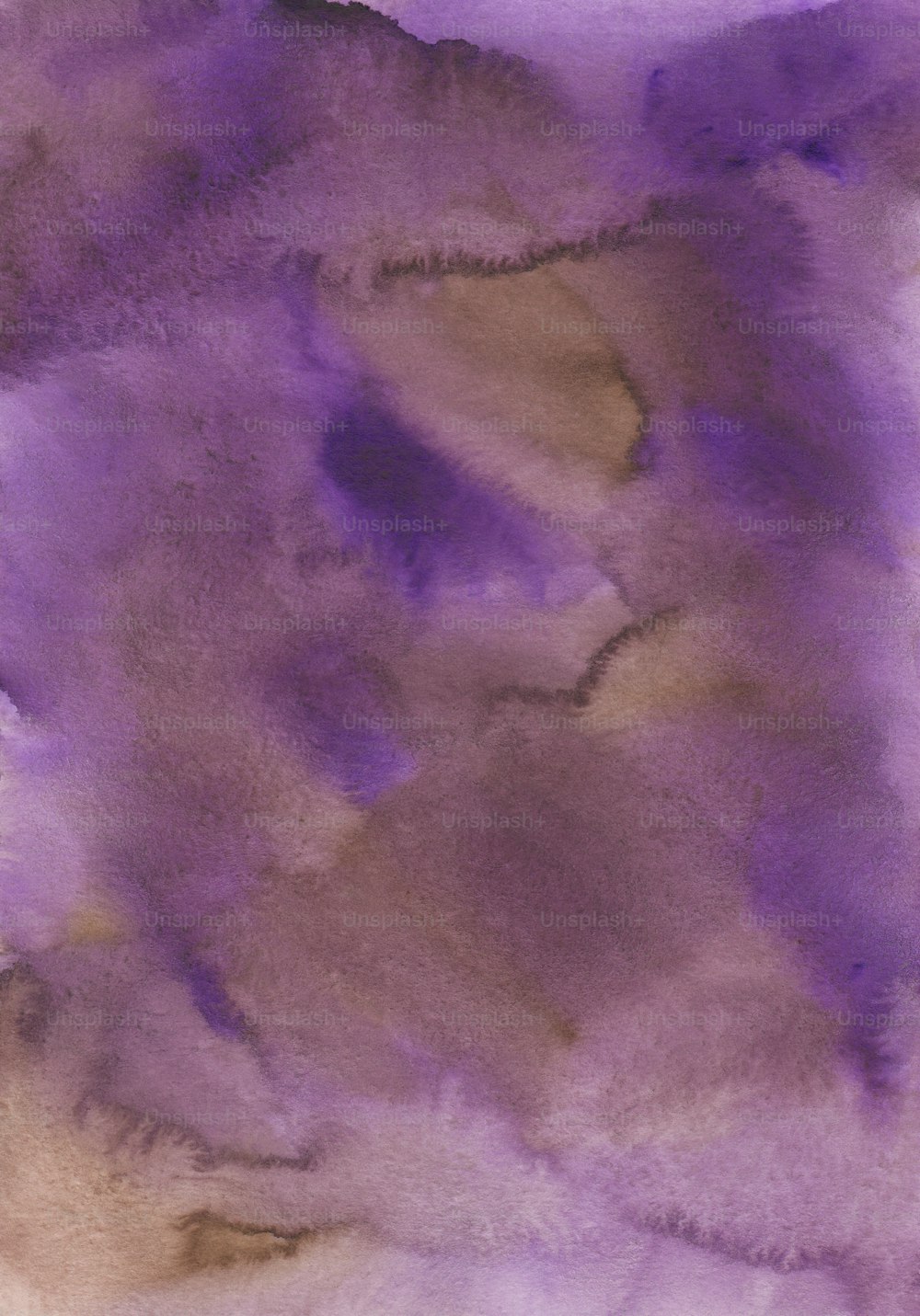 a painting of a purple and white background