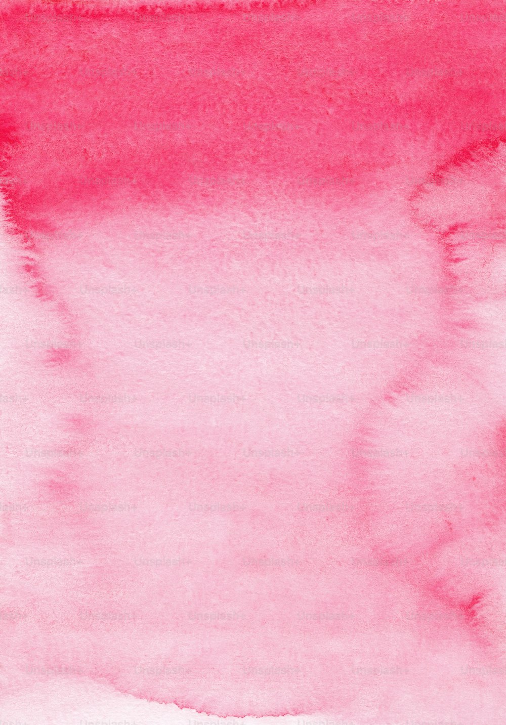 a pink watercolor background with a white border