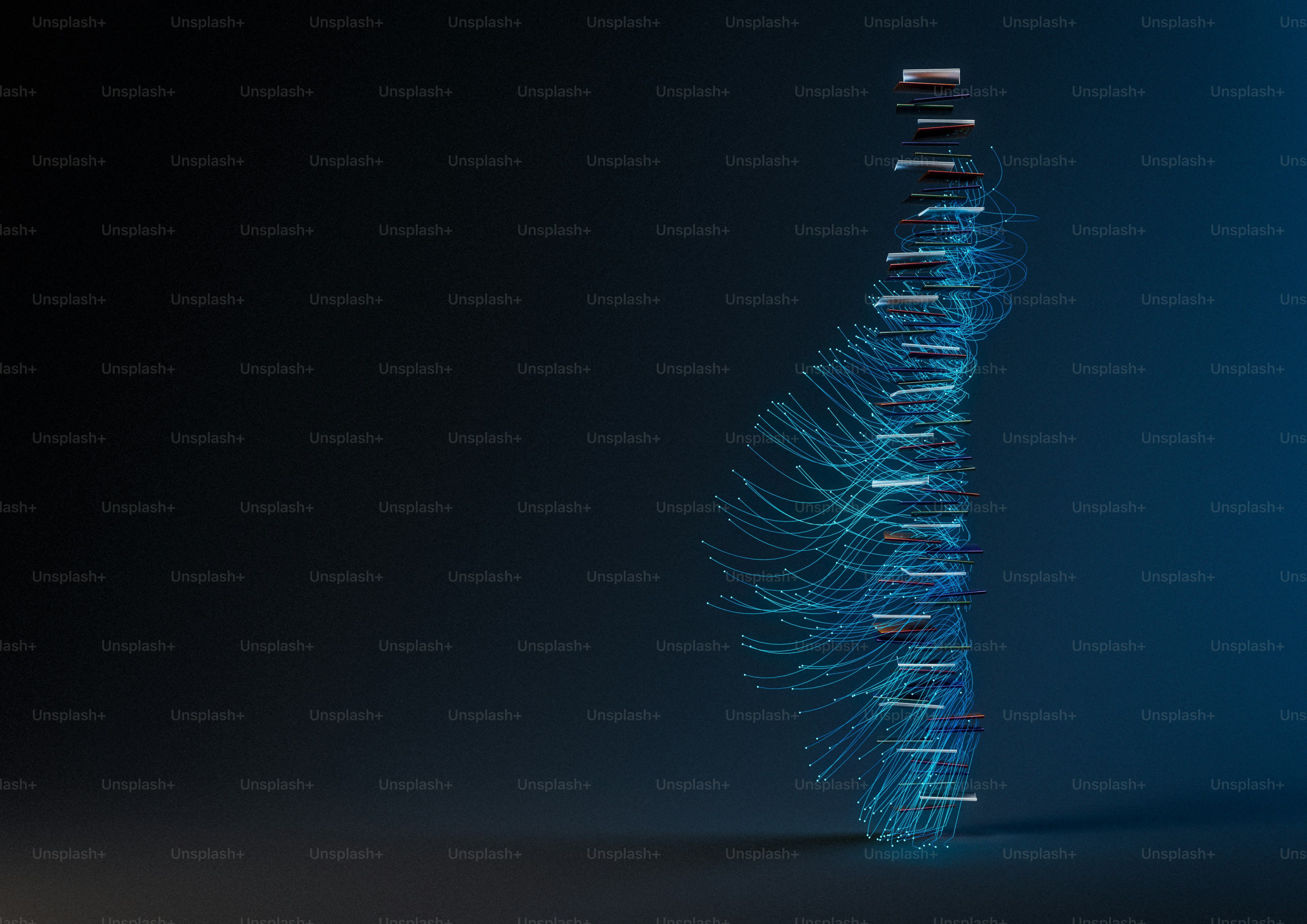 Abstract 3D visualisation of computing power