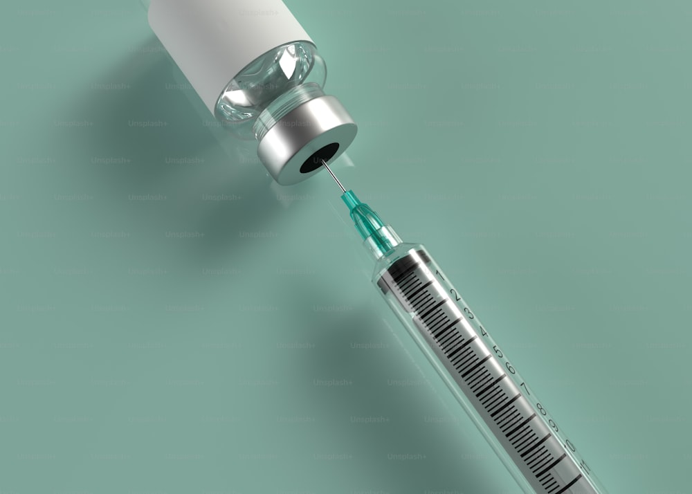 a medical device with a needle attached to it