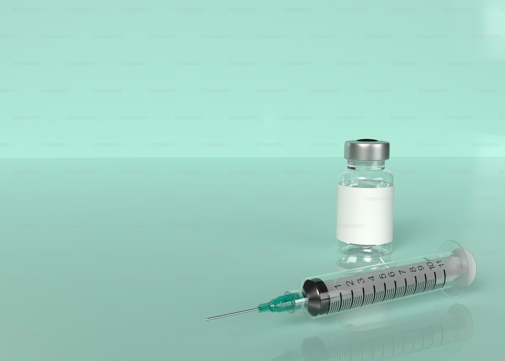 un syll et un flacon de médicament sur une table