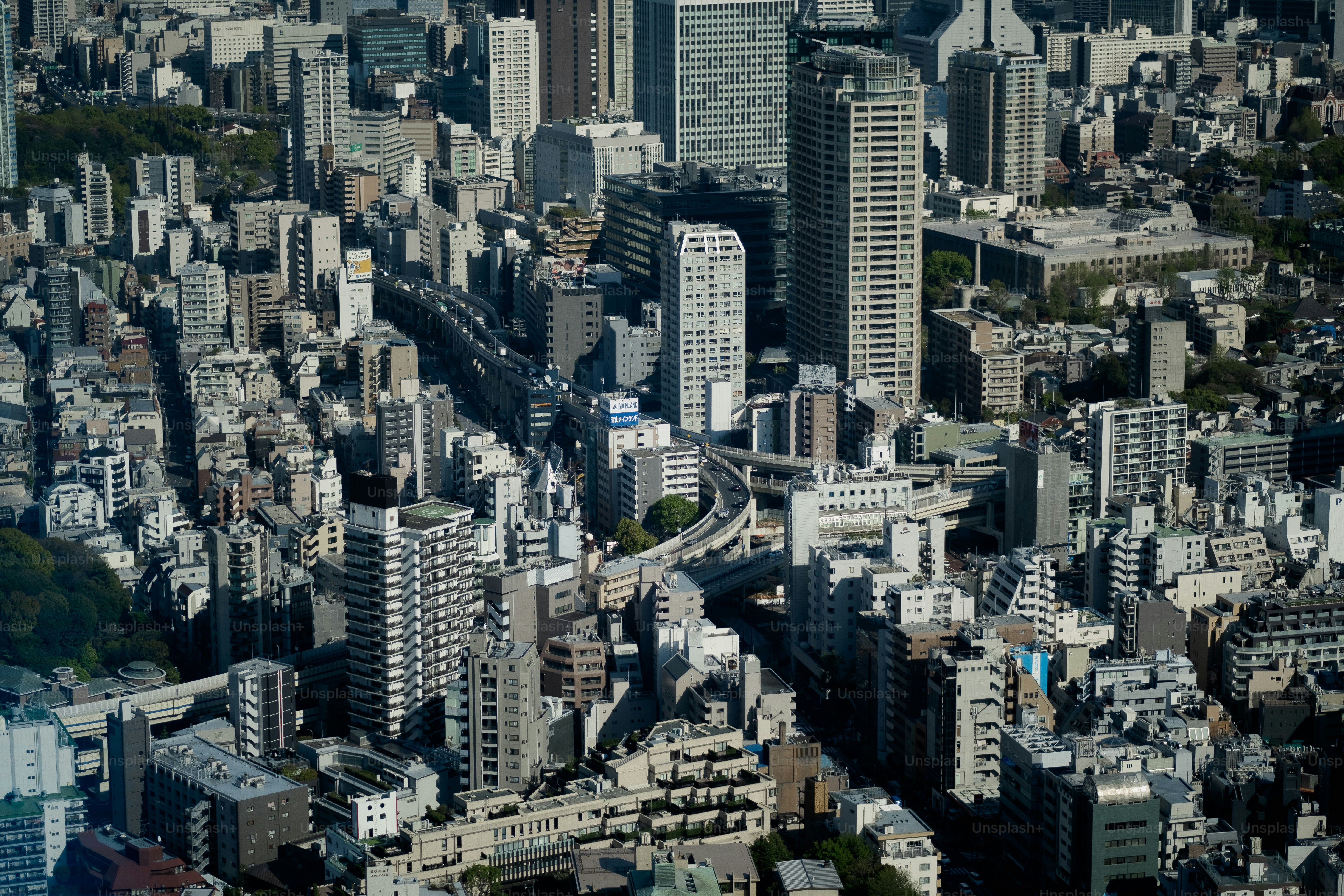 View of Tokyo's dense cityscape.