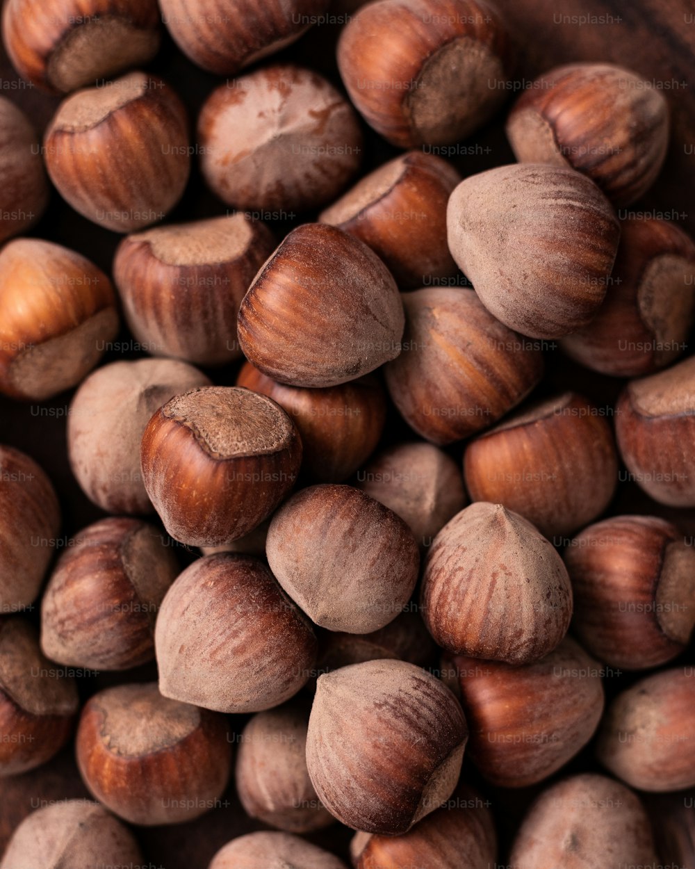 a bunch of nuts that are on a table