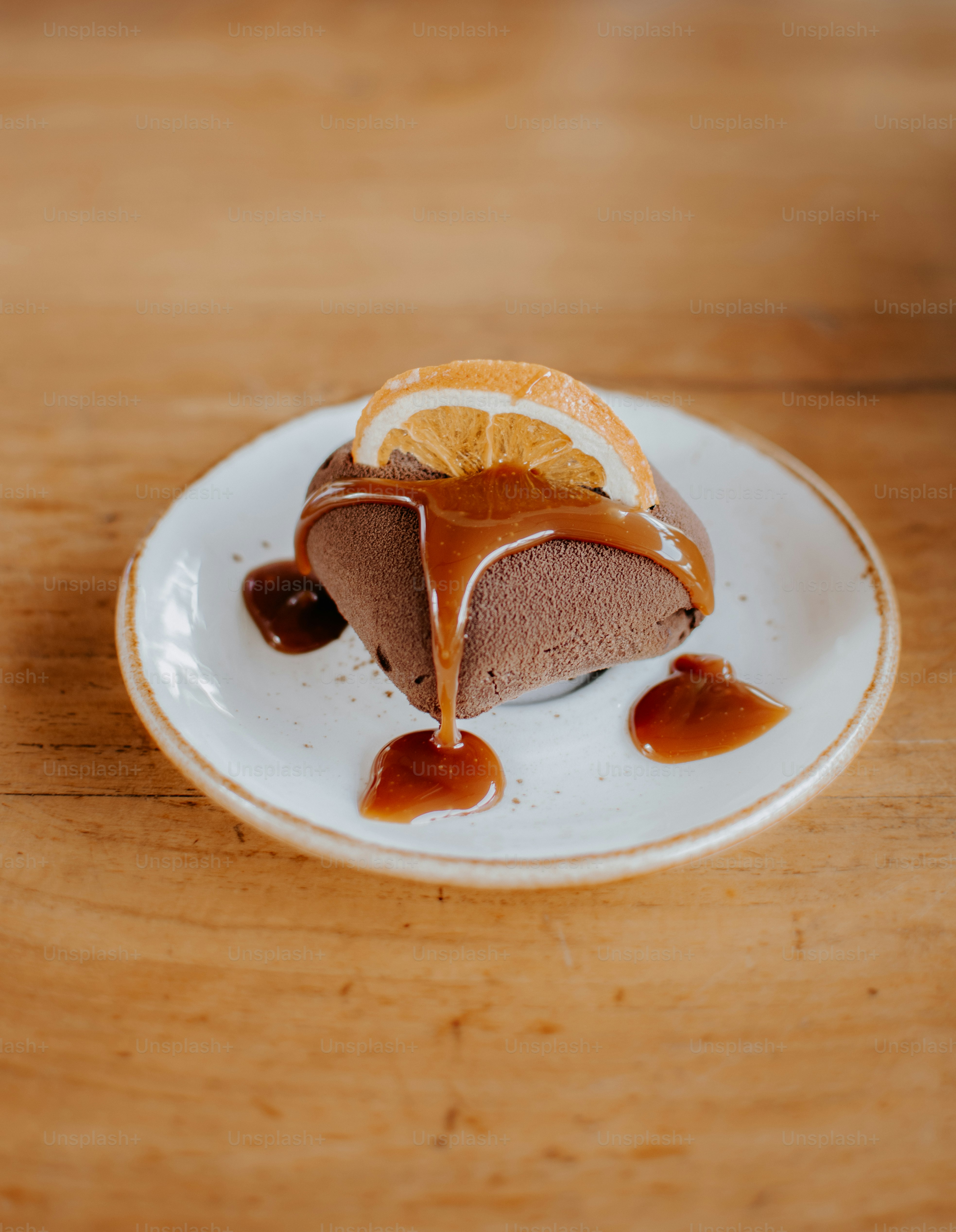a piece of cake on a white plate