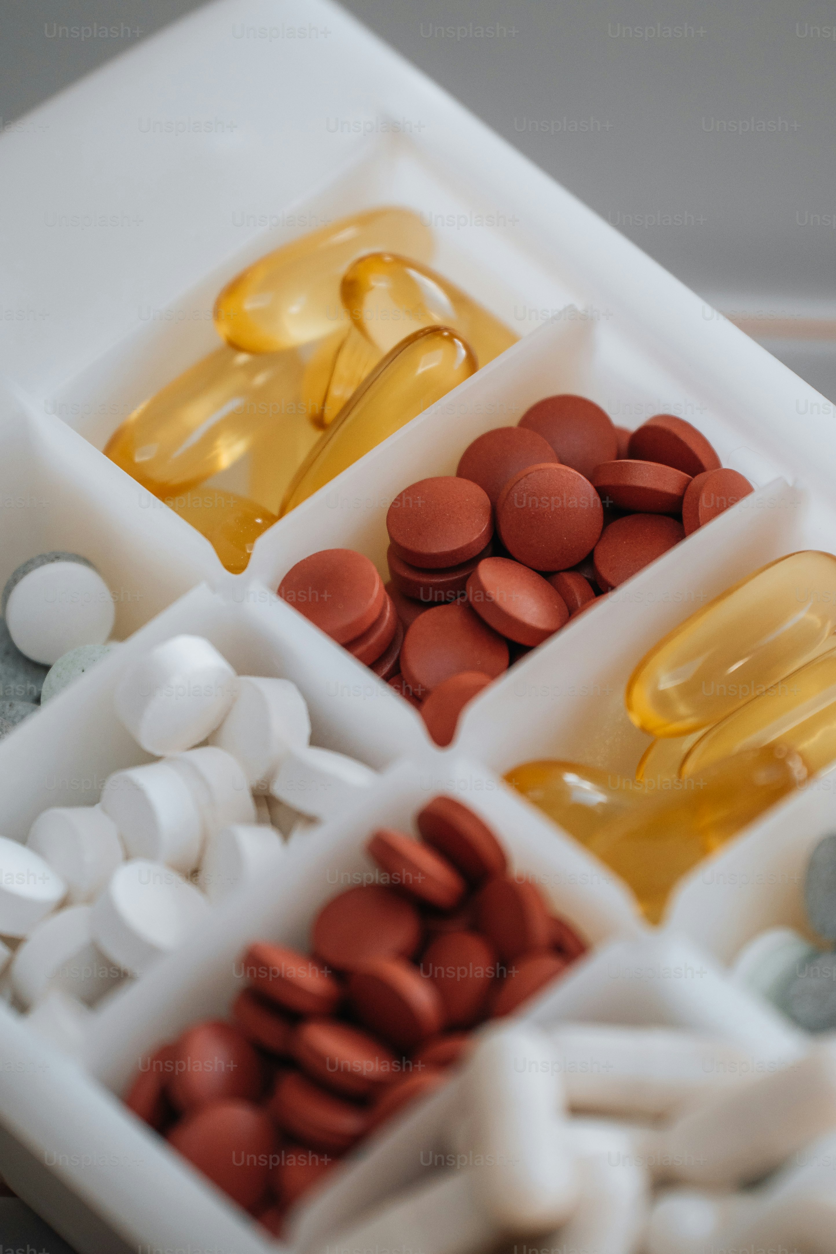 알약 상자의 클로즈업