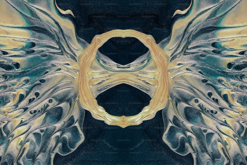 a picture of an abstract design with wings