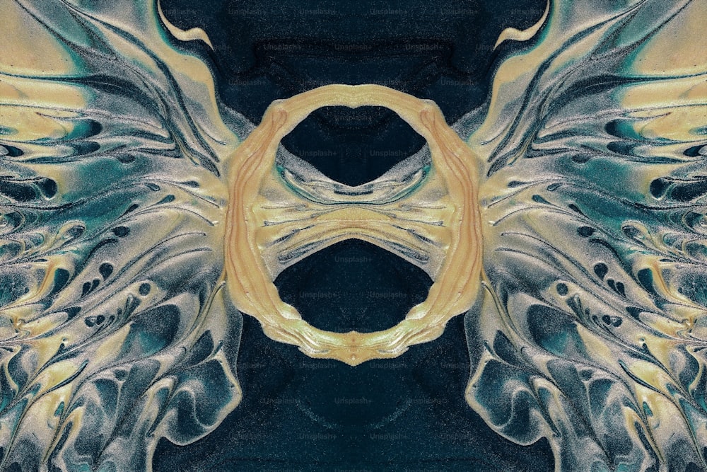 a picture of an abstract design with wings