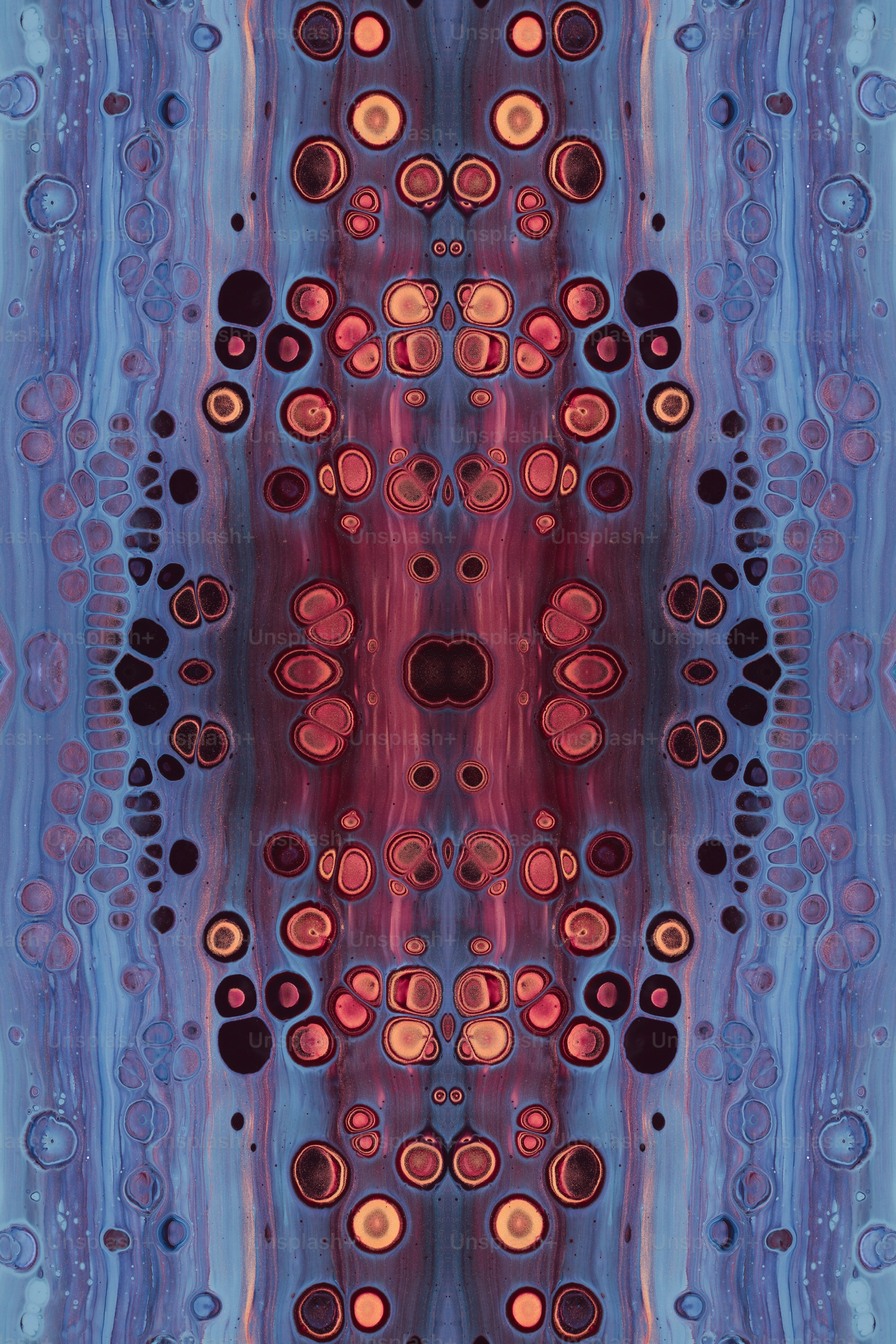 ein Bild eines blauen und roten Musters