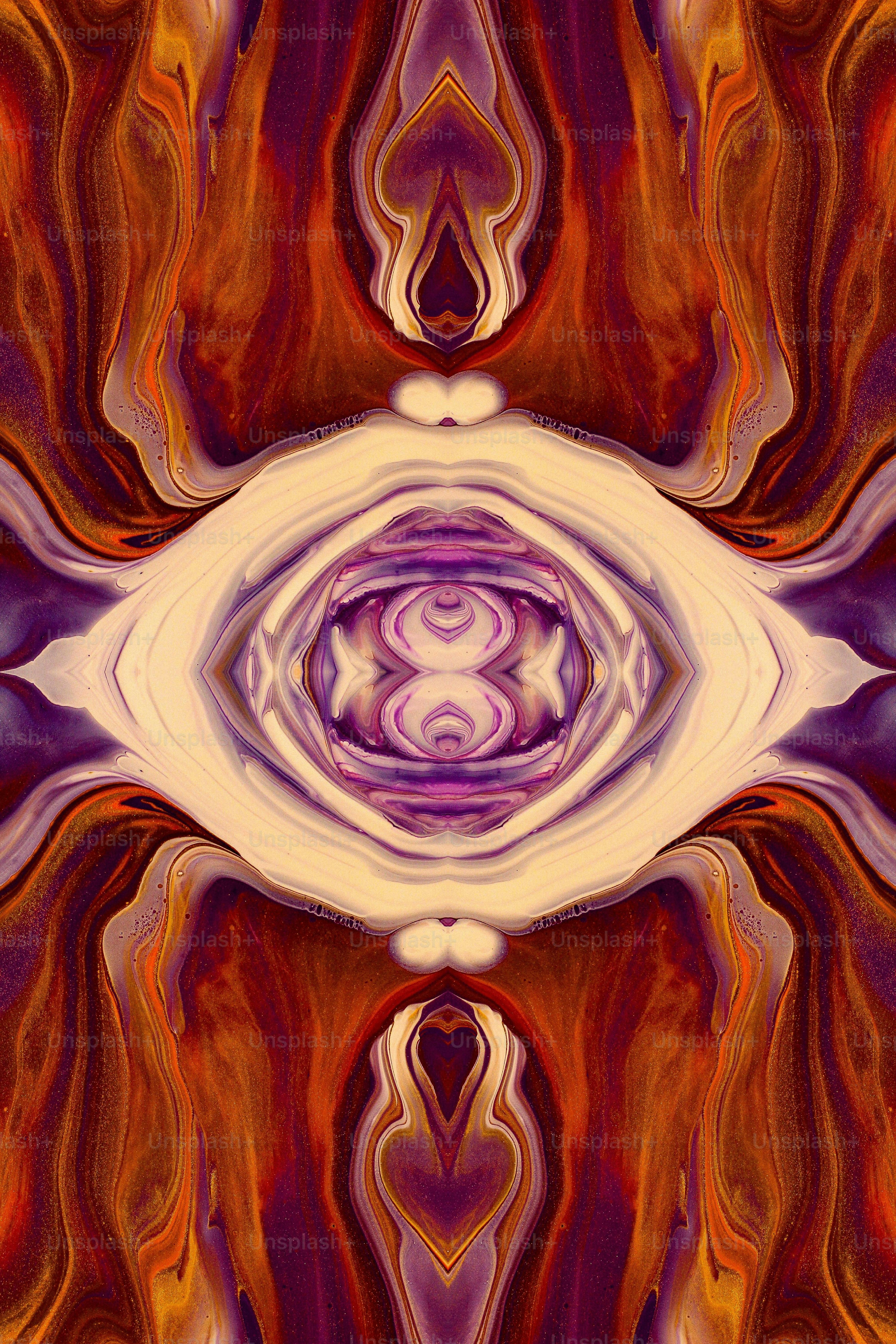 Una imagen abstracta de un patrón púrpura y naranja