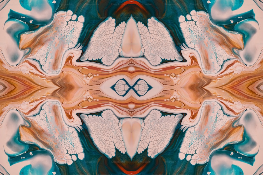 Una imagen abstracta de un patrón compuesto de diferentes colores y formas