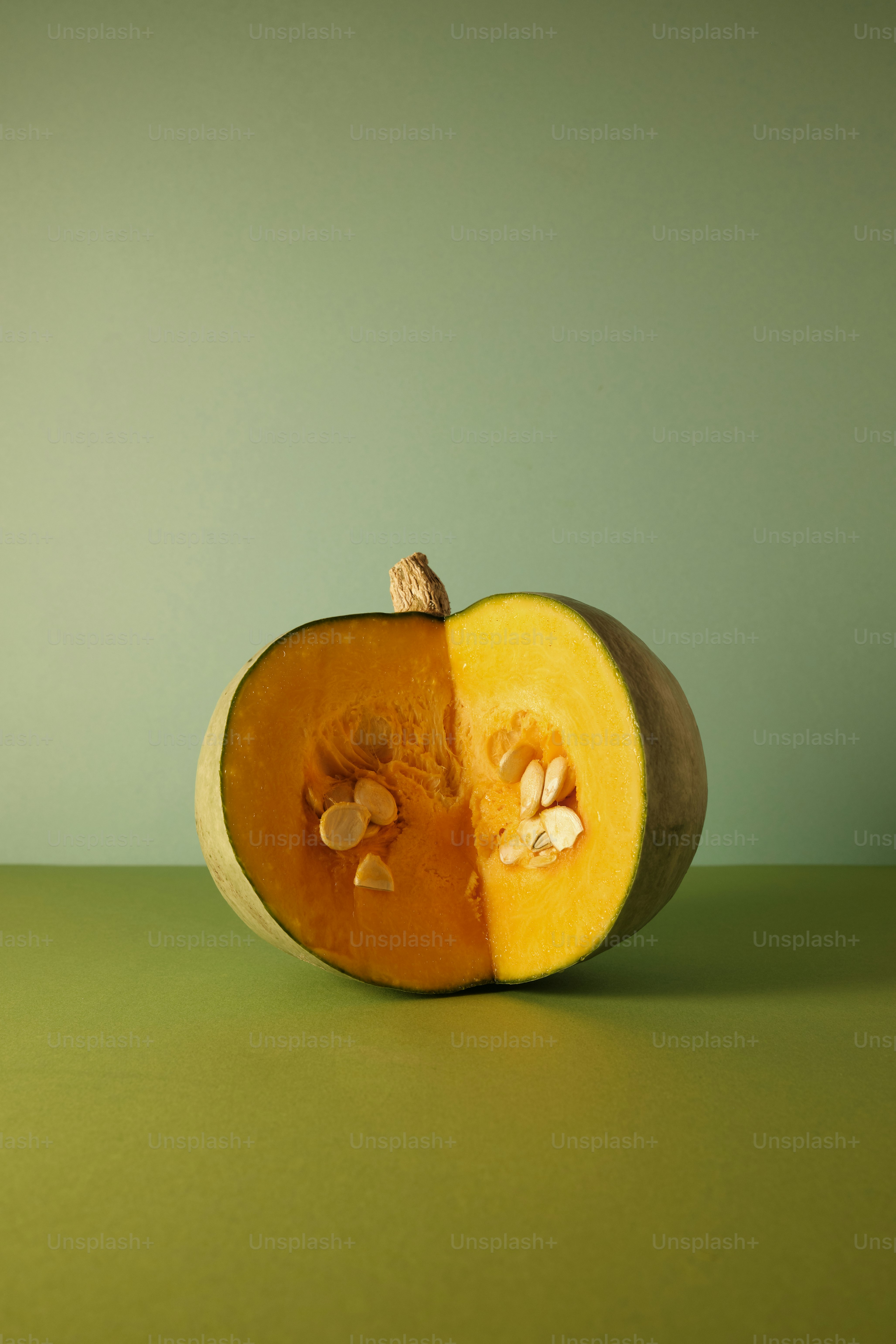 a half eaten pumpkin sitting on top of a table