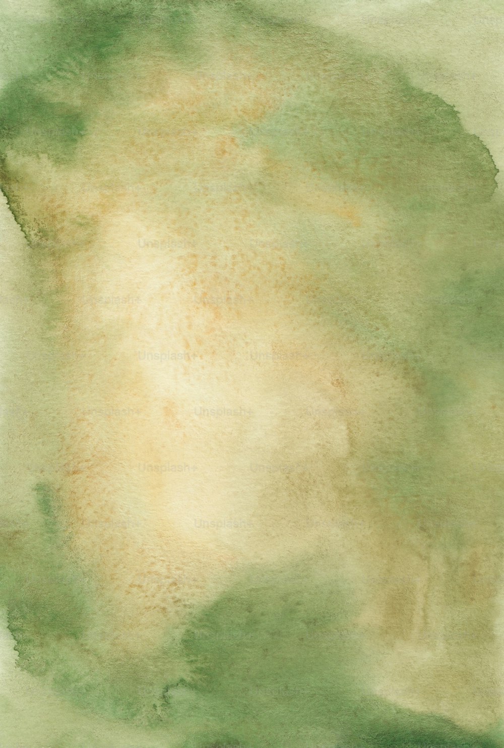 a painting of a green and white background