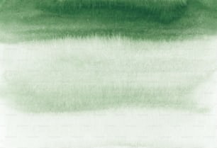 a green and white painting with a white background