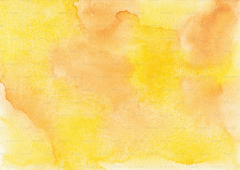 黄色と茶色の水彩画
