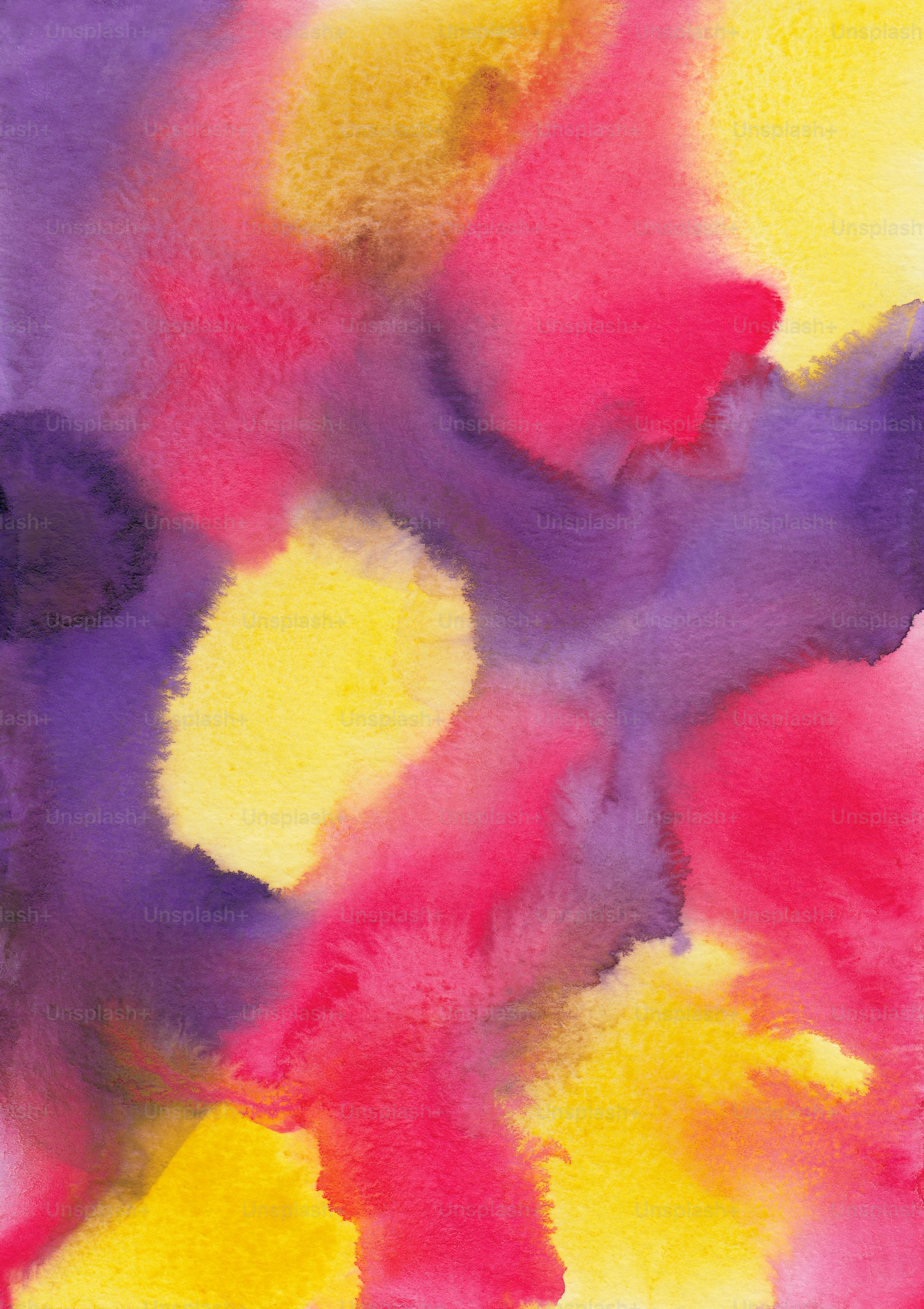 a painting of different colors and shapes