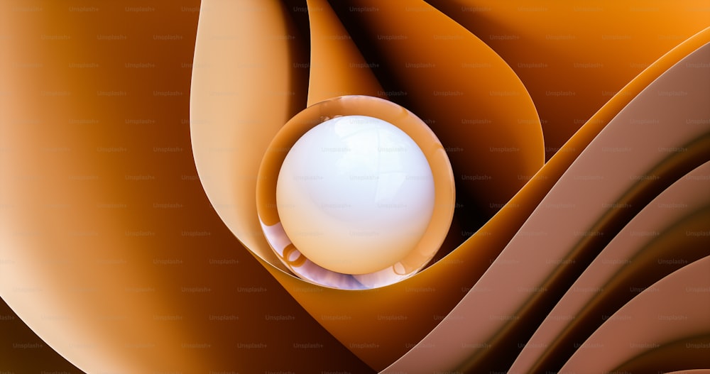 un'immagine generata al computer di una sfera bianca