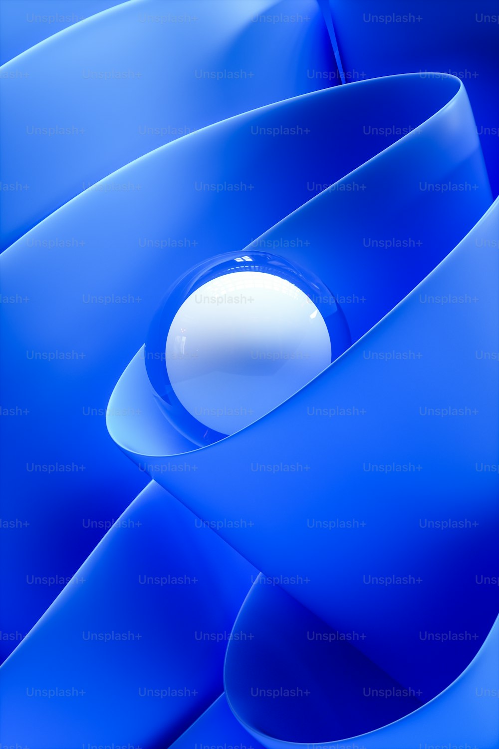 a computer generated image of a blue object