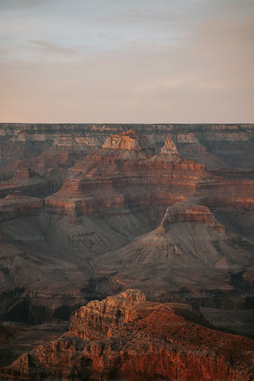 Ein Blick auf den Grand Canyon bei Sonnenuntergang