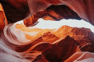 a view of the inside of a rock formation