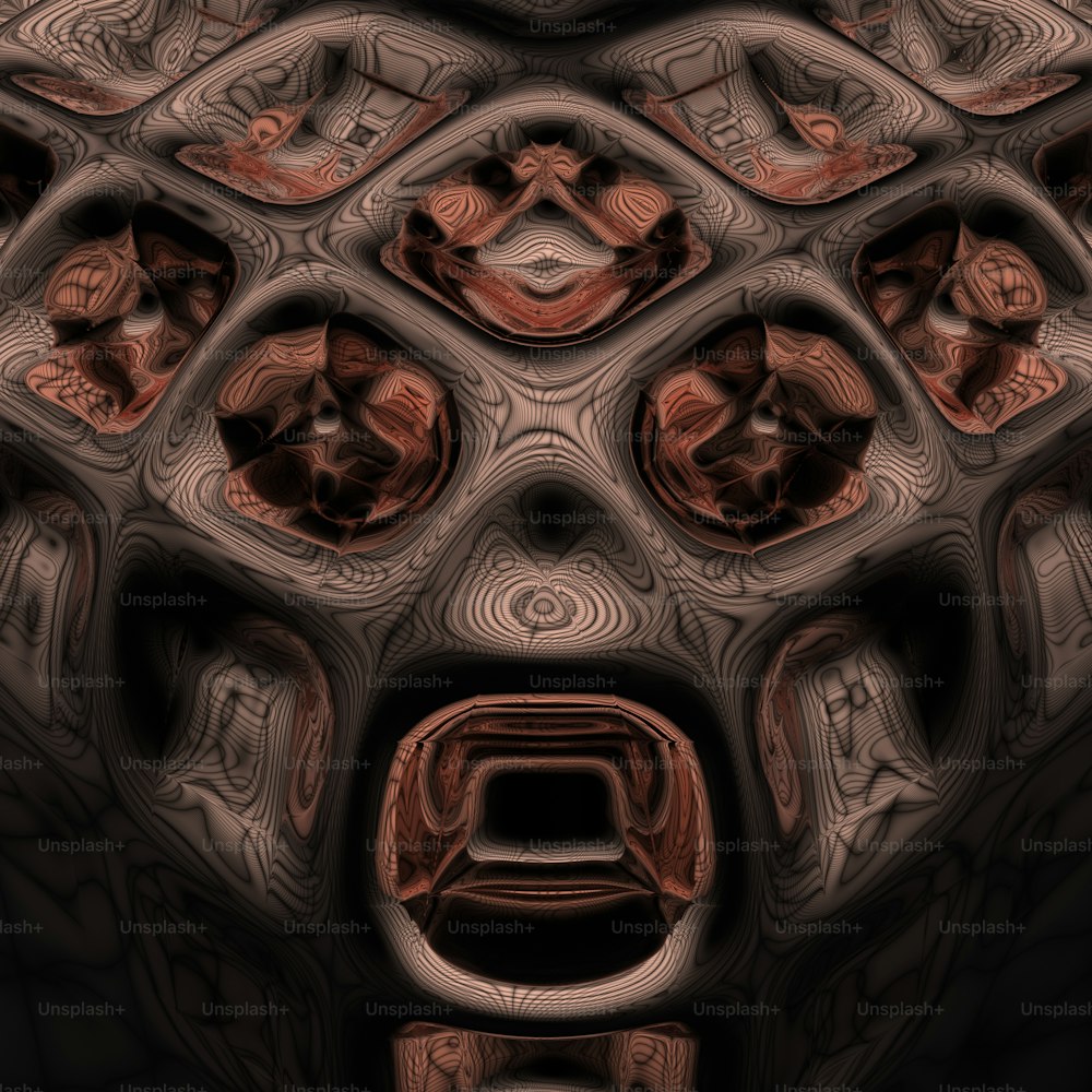 Una imagen generada por computadora de la cara de un animal