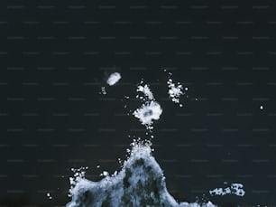 a black and white photo of a wave in the ocean