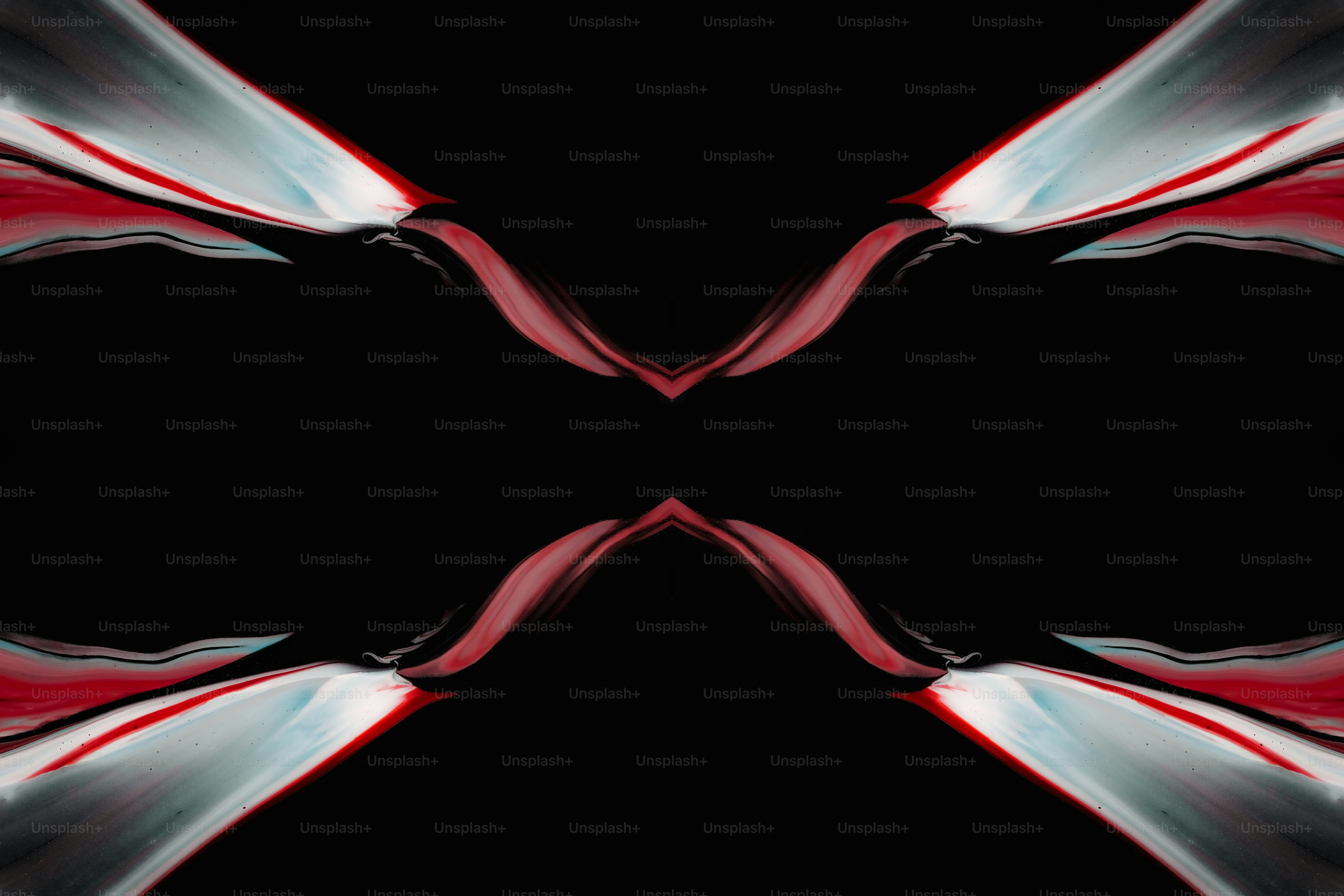 um fundo preto com um design vermelho e branco