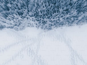 a snow covered ground with a sky background