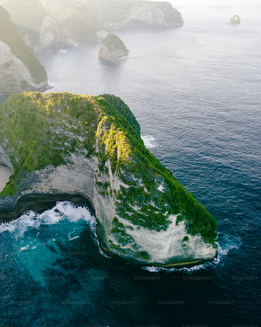 an island in the middle of the ocean