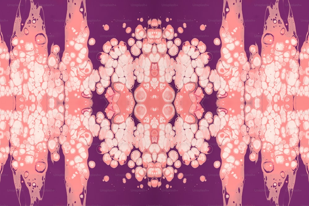 Una imagen abstracta de una flor rosa y púrpura