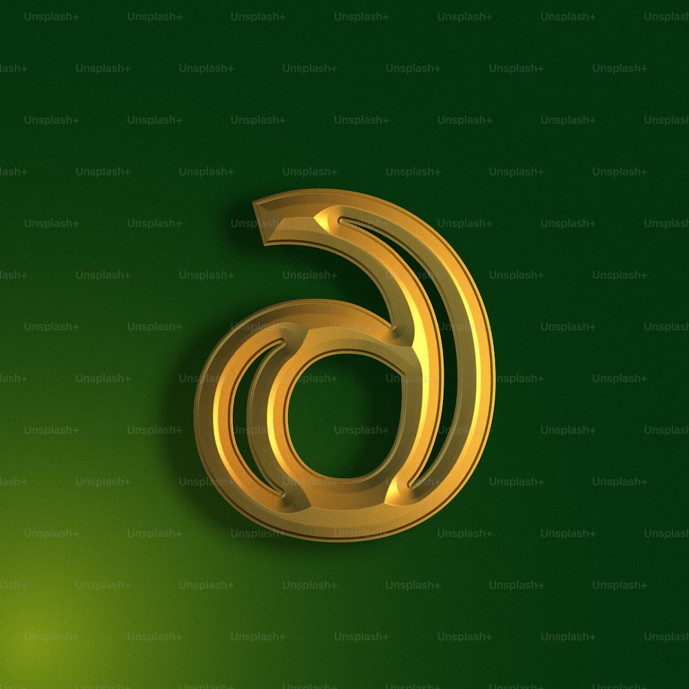 Un número seis dorado sobre fondo verde