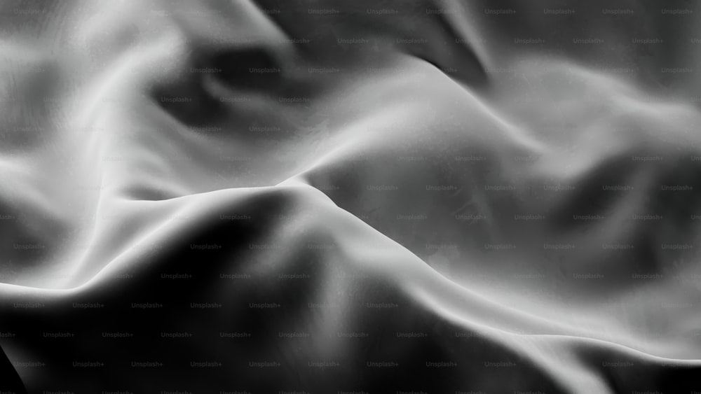 una foto in bianco e nero di un tessuto ondulato