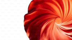 an orange and red swirl on a white background