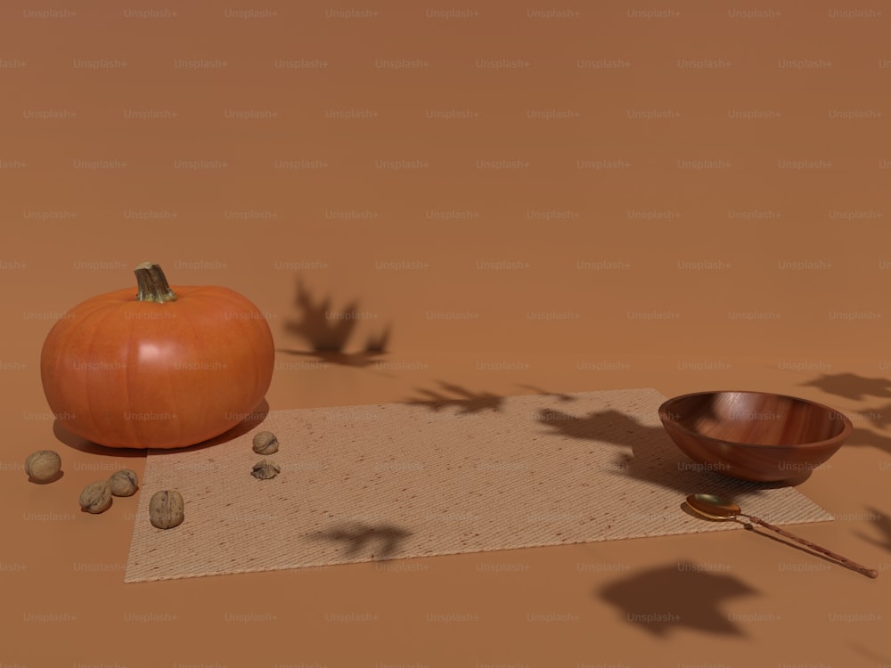 a wooden bowl sitting on top of a table next to a wooden spoon