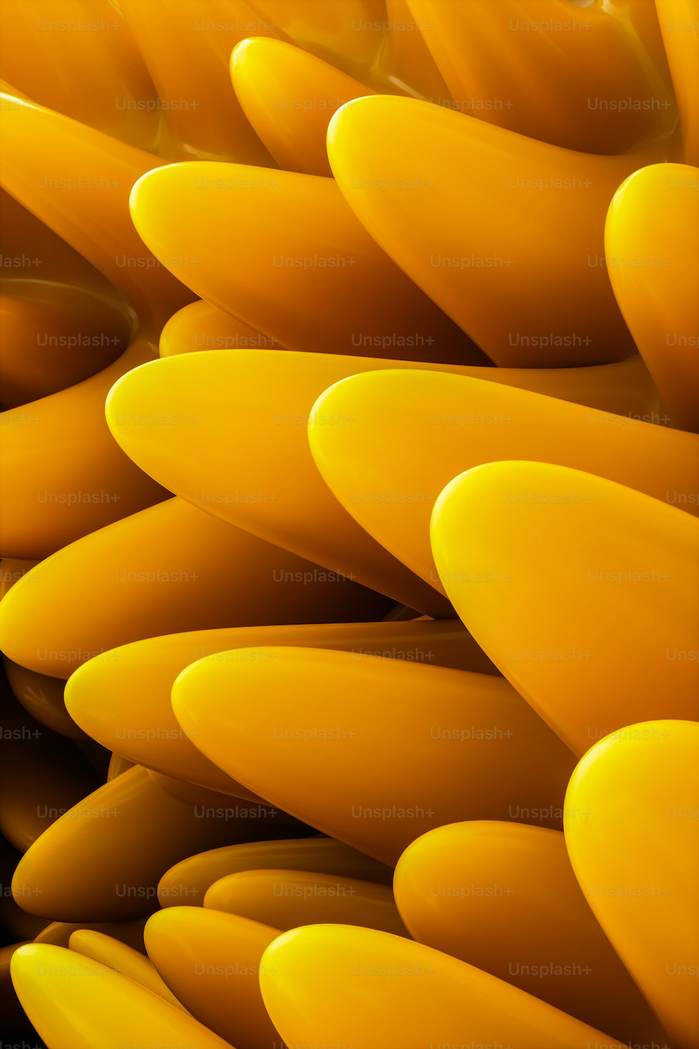 Eine Nahaufnahme eines Bündels gelber Bananen