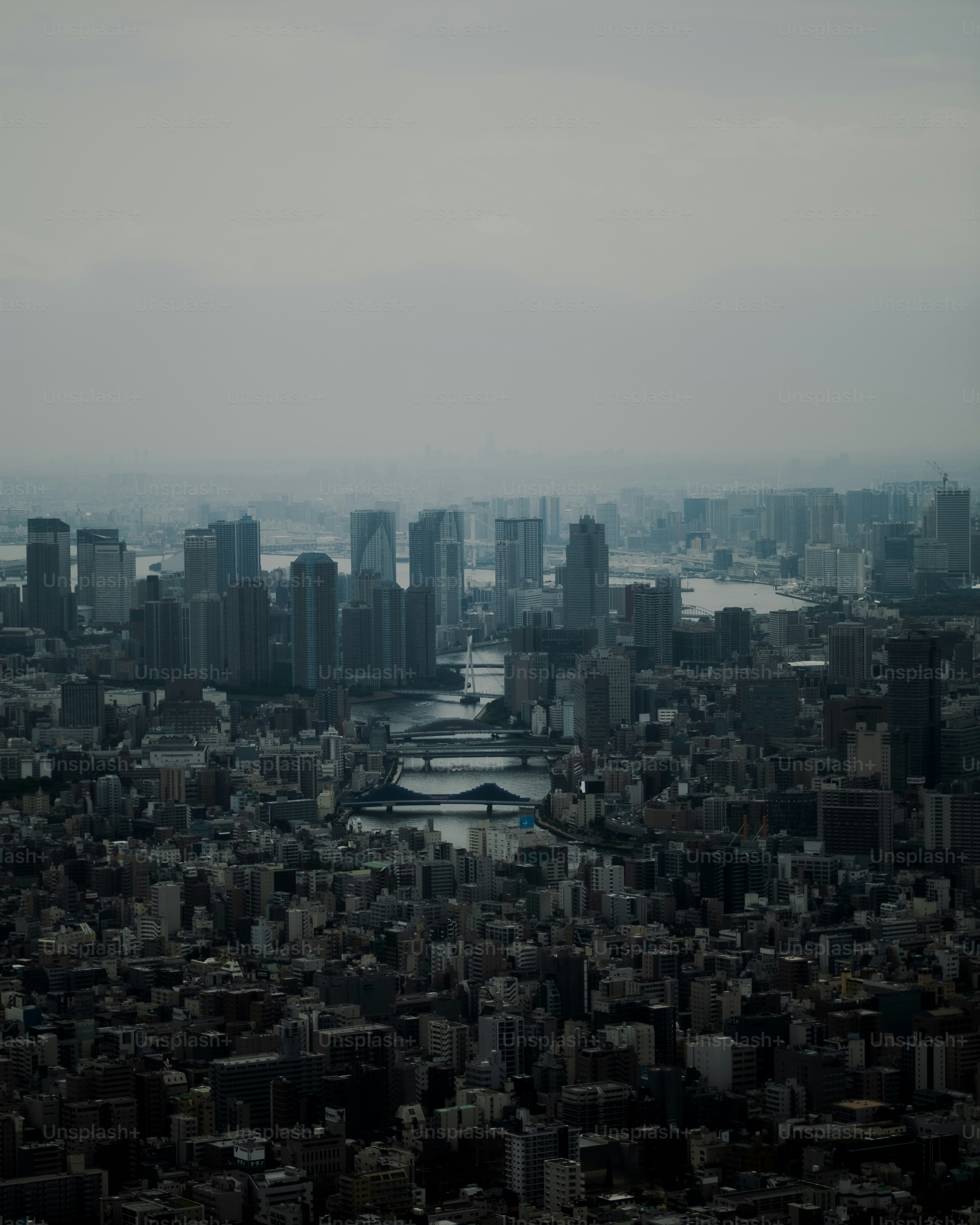 高層ビルからの街の眺め