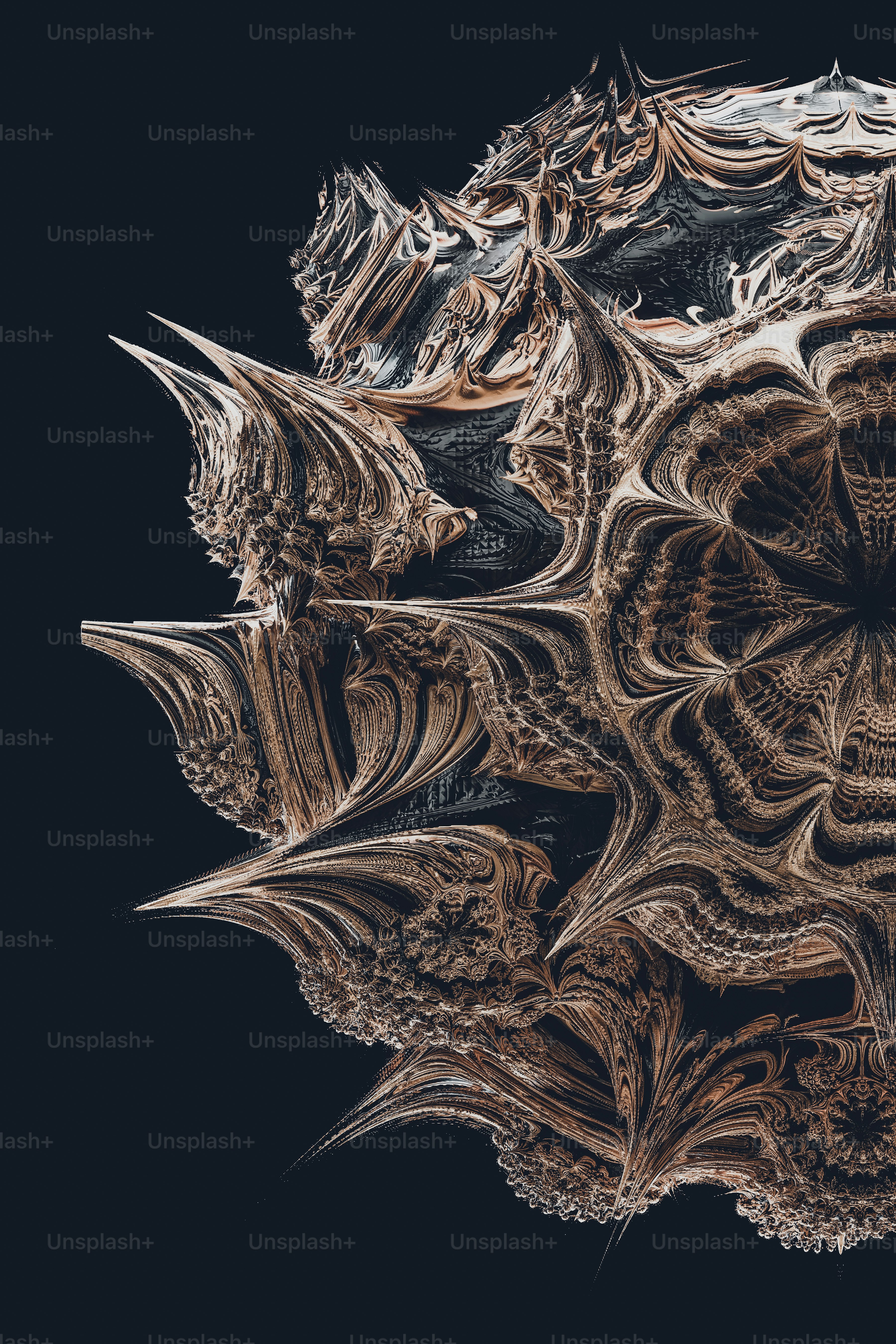 Un primer plano de una flor sobre un fondo negro