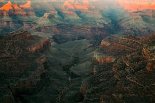 a view of the grand canyon from a plane