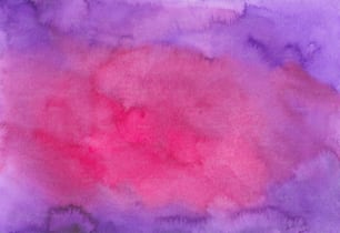 a watercolor painting of a pink and purple cloud