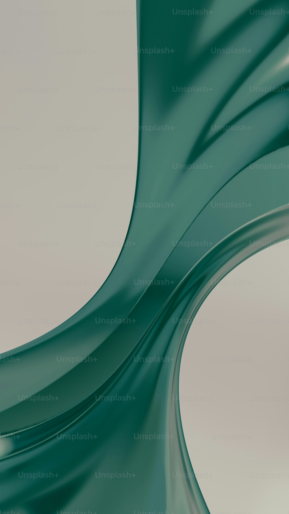 Una foto astratta di un'onda verde