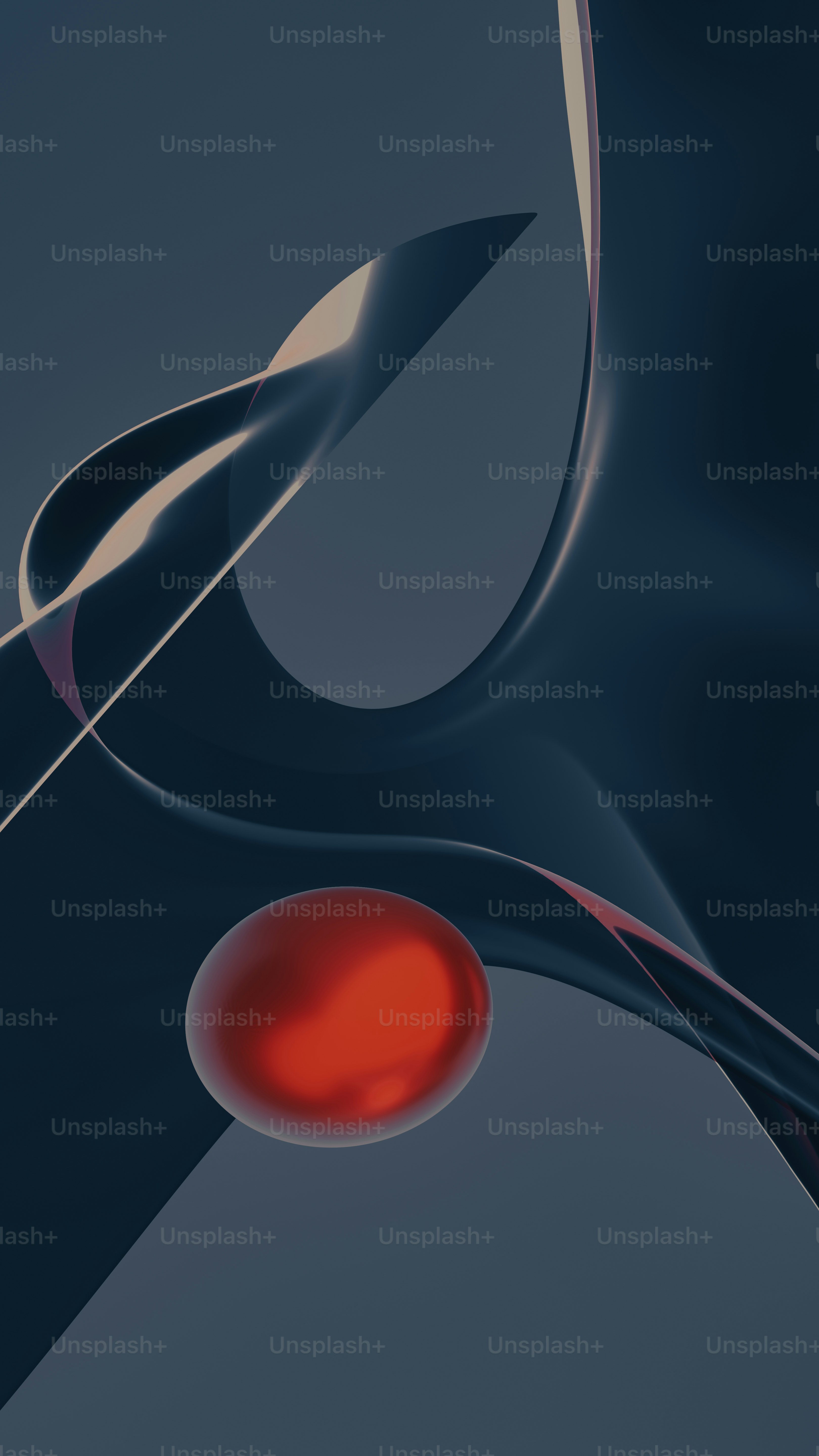 A red object is in the middle of a black object photo – 4k wallpaper ...
