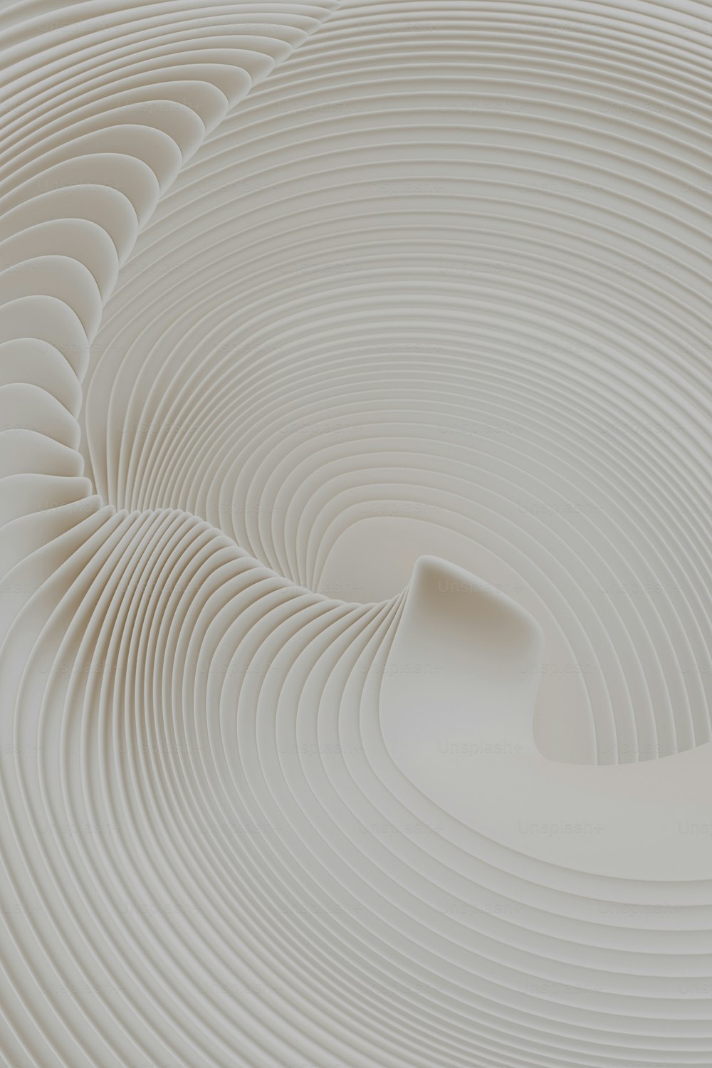 um objeto circular branco com um fundo branco