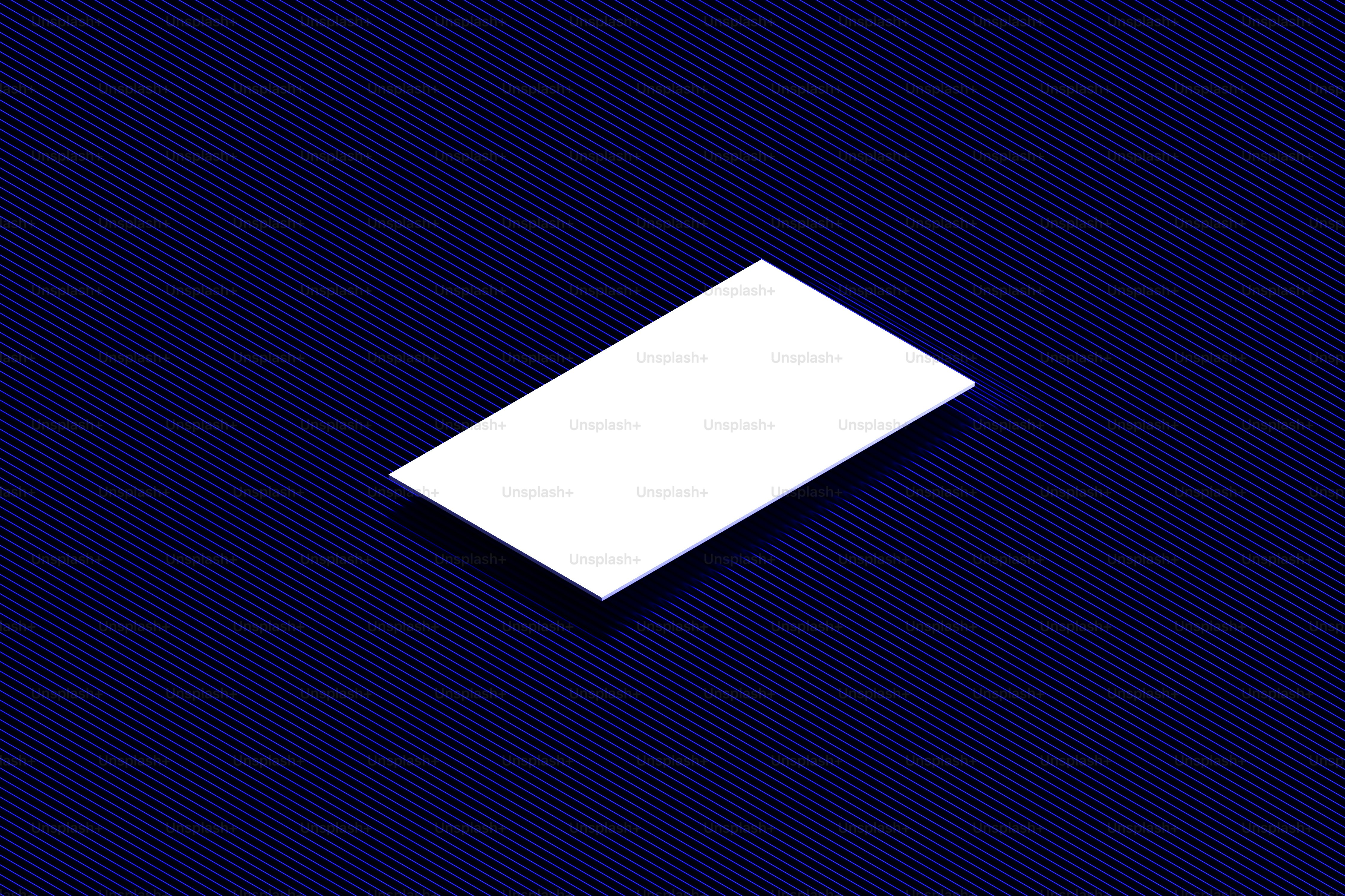 a white rectangle on a blue background