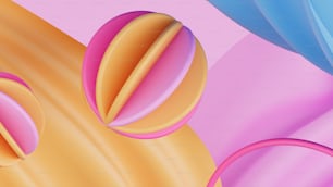 a computer generated image of a pink and blue background