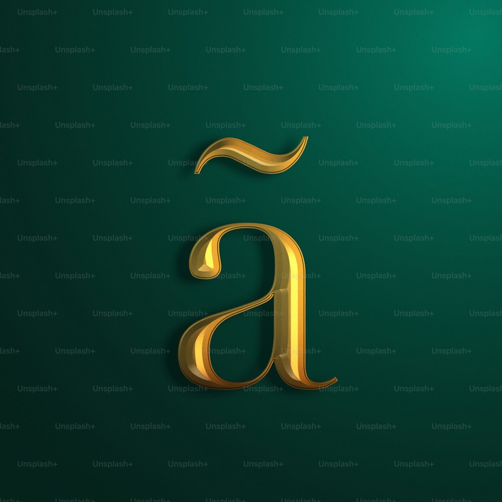 the letter s is made up of gold foil