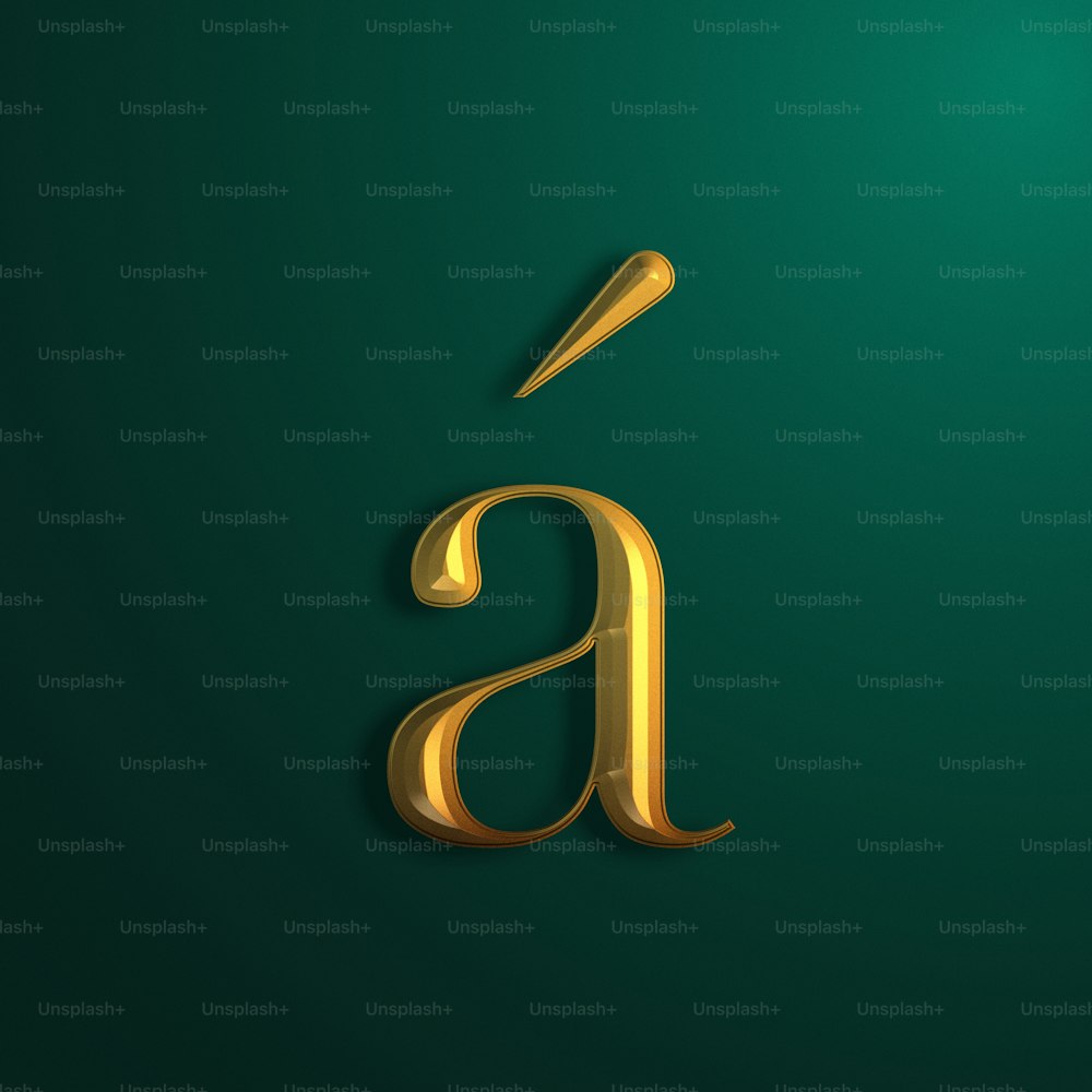 La lettre S est composée d’une feuille d’or