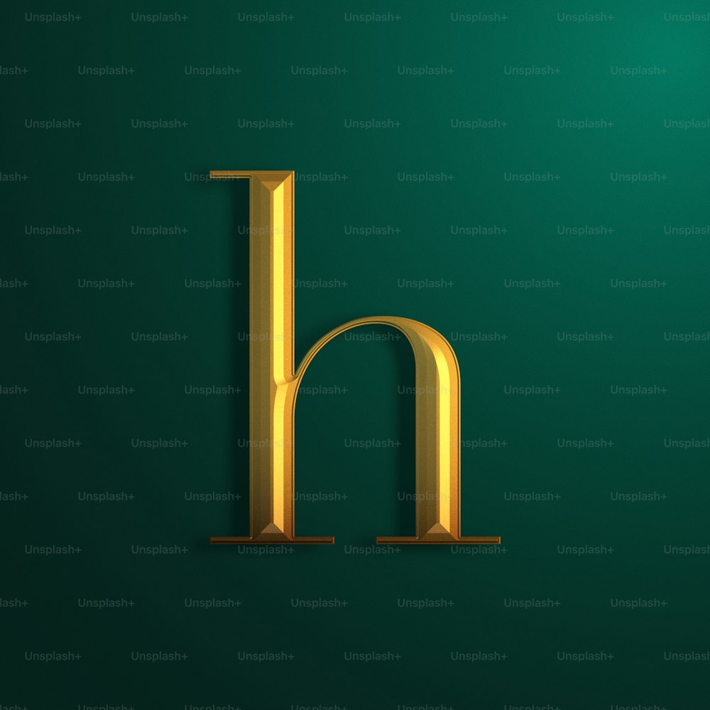 La lettera H è composta da oro
