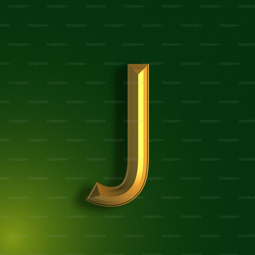 녹색 바탕에 금색 문자 J